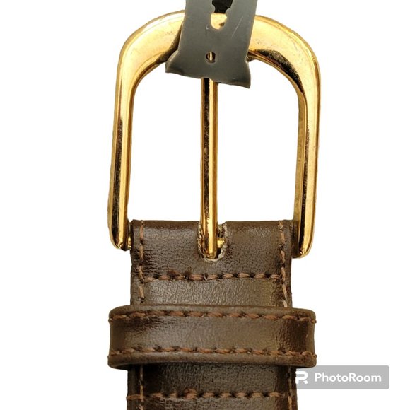 Surrey by Swank Brown Leather Split Cowhide w Belt Brass Buckle in Size 42 New - Picture 5 of 11